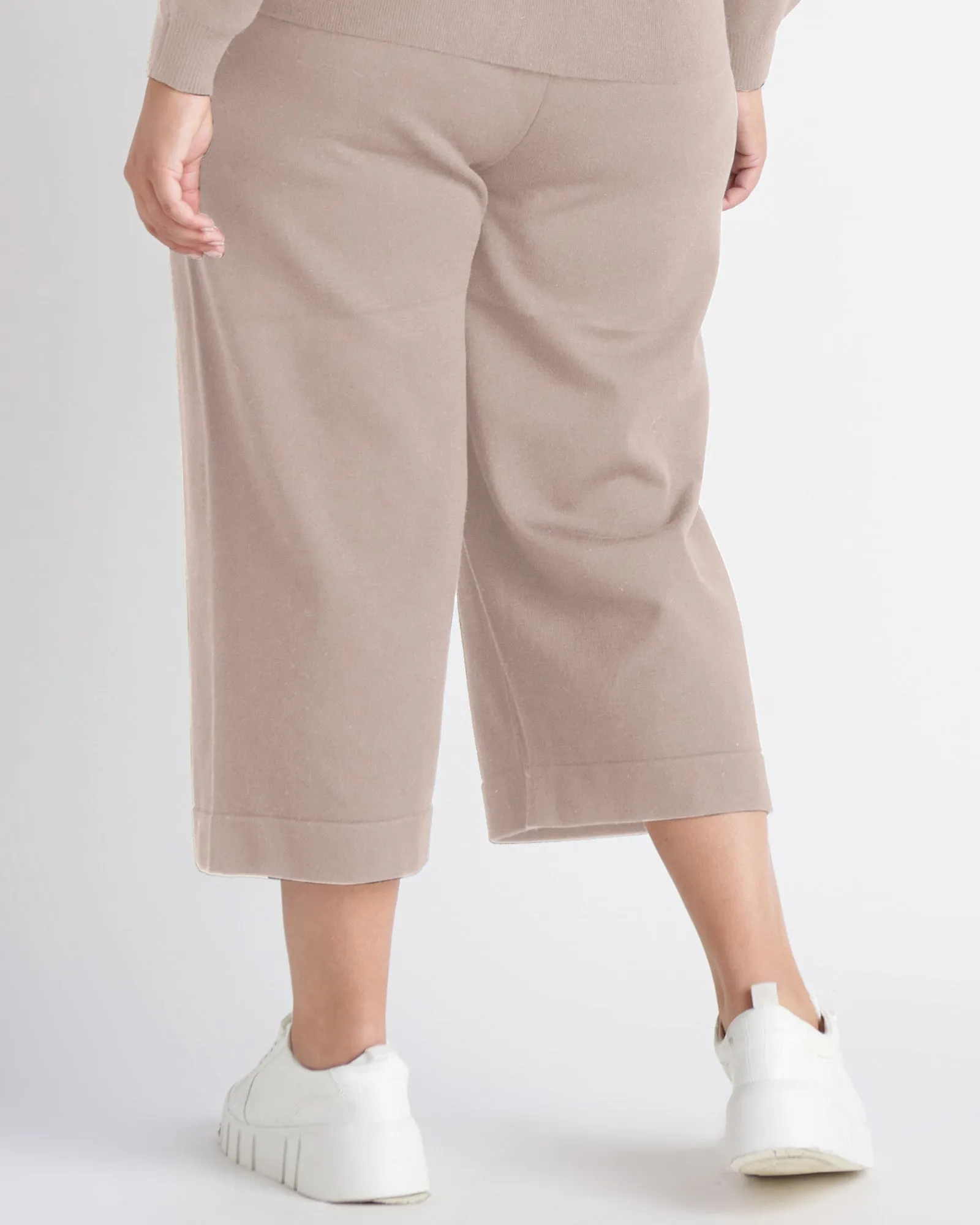 Katie Culotte Sweater Pant | Taupe