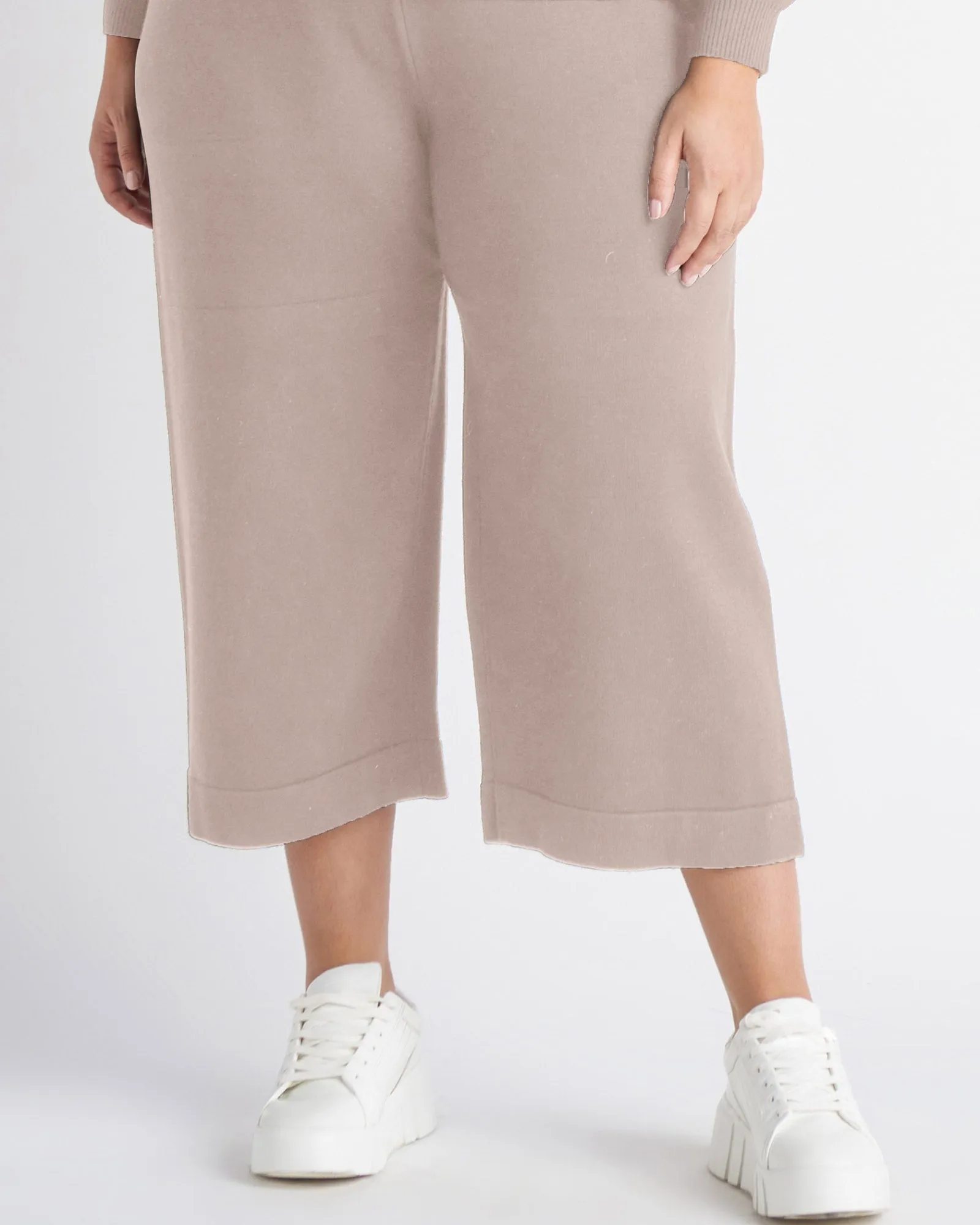 Katie Culotte Sweater Pant | Taupe