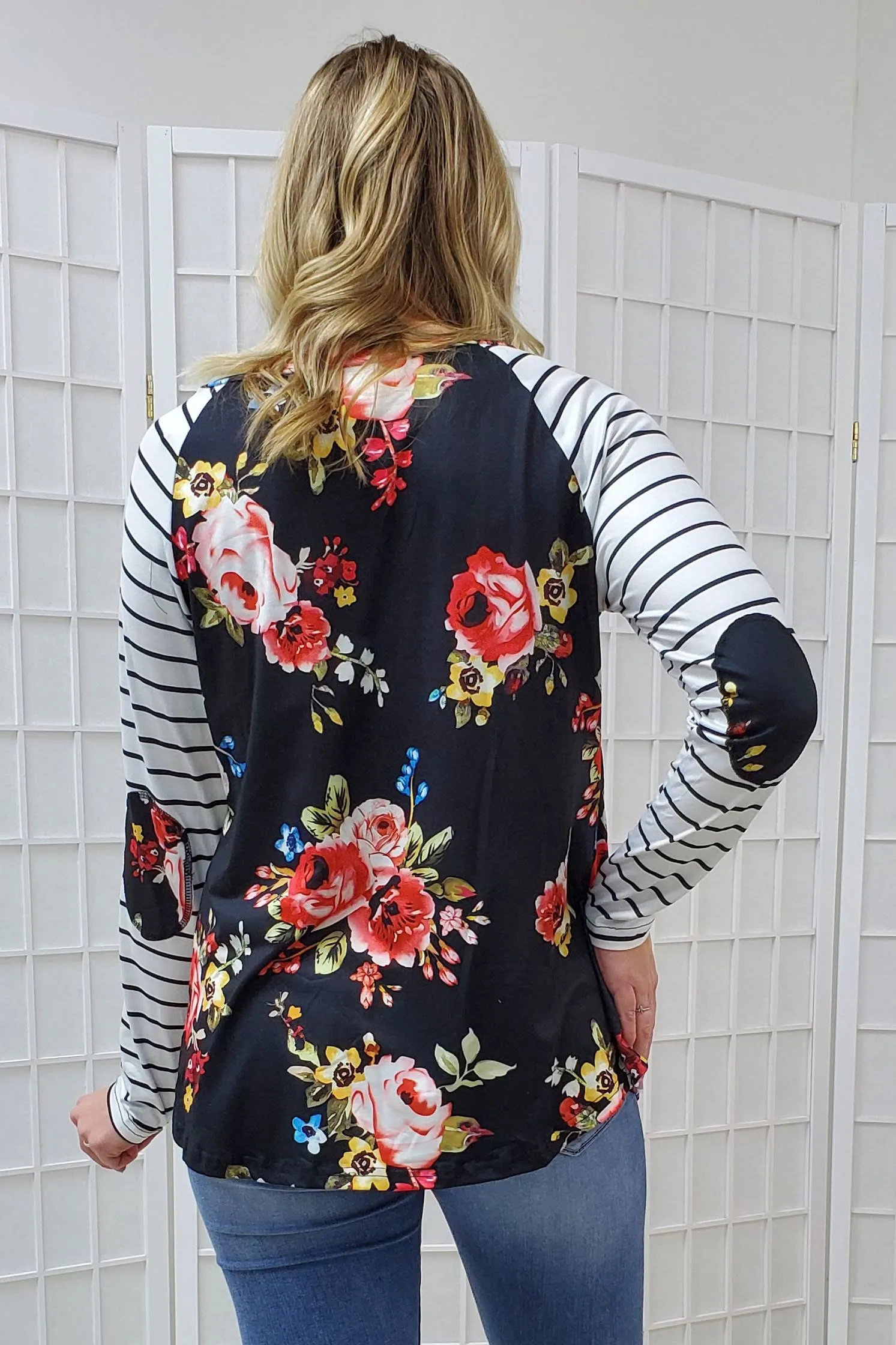 Kendall Black Floral Top