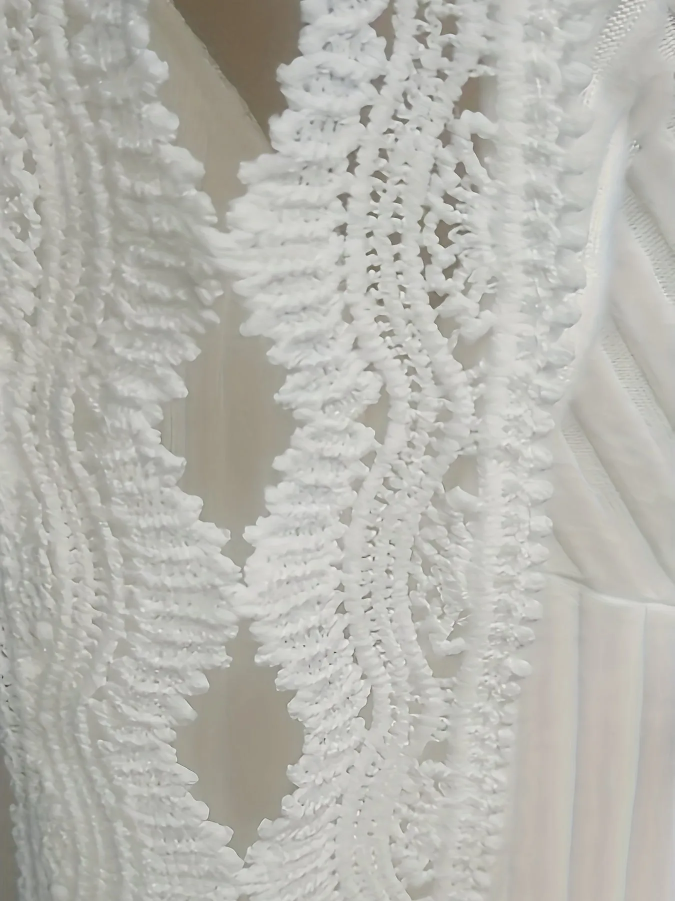 Lace Surplice Rib Knit Top, Long Sleeve, Casual for Spring/Fall.