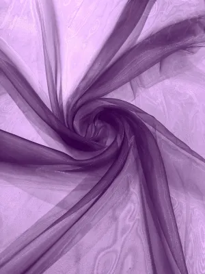 Light Plum 58/60"Wide 100% Polyester Soft Light Weight, Sheer Crystal Organza Fabric Sold By The Yard