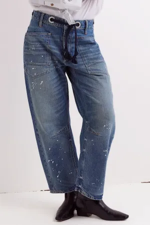 Moxie Pull-On Barrel Jeans | Timeless Blue