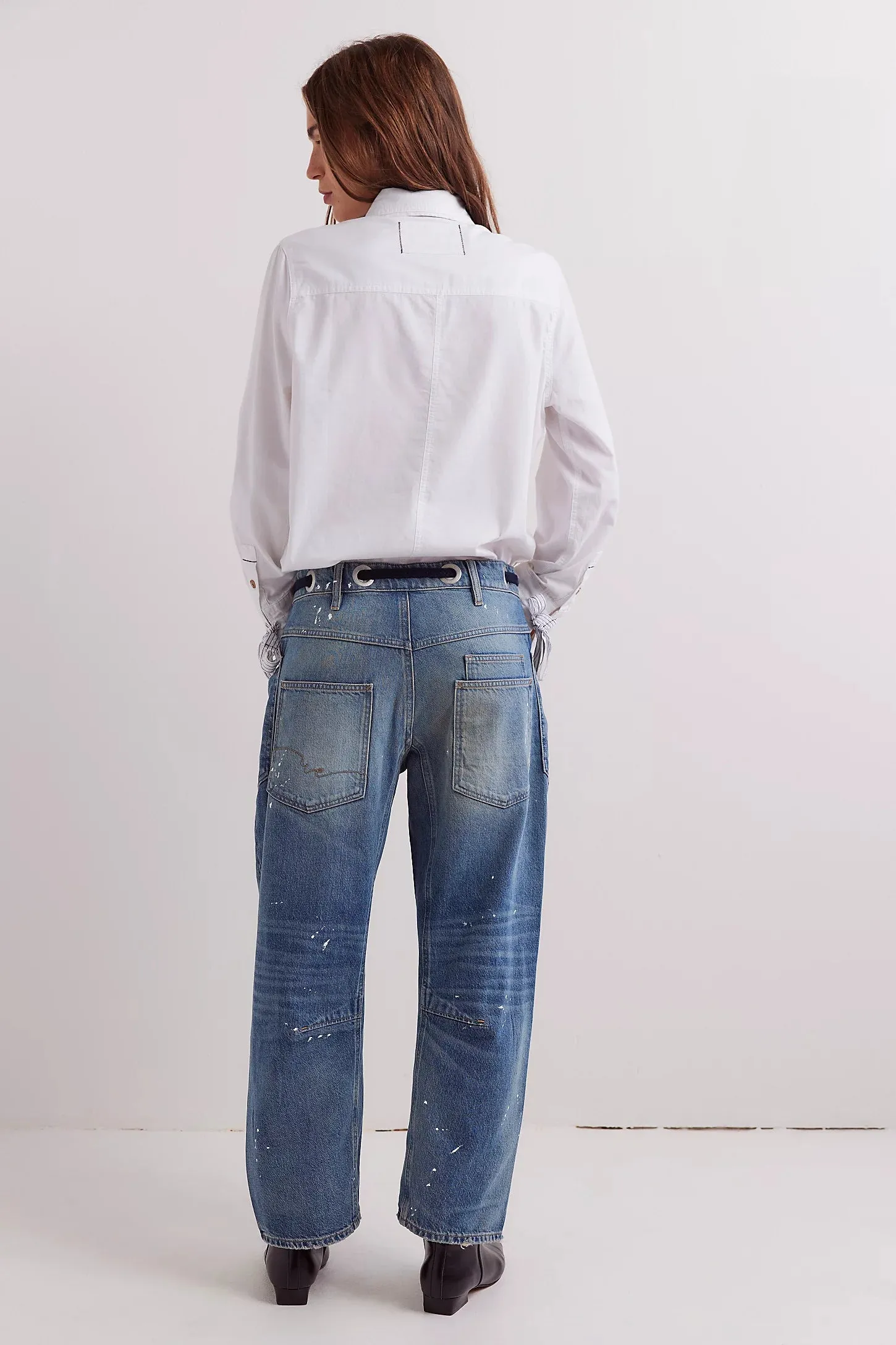 Moxie Pull-On Barrel Jeans | Timeless Blue