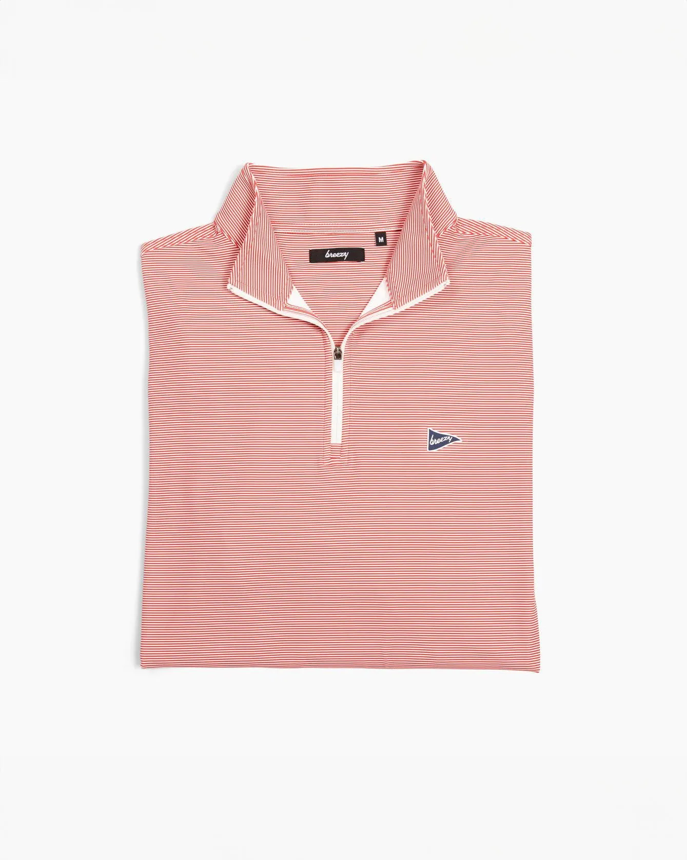 Nantucket Red Microstripe Quarter-Zip