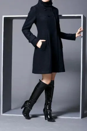 Naomi | Elegant Wool Hooded Coat