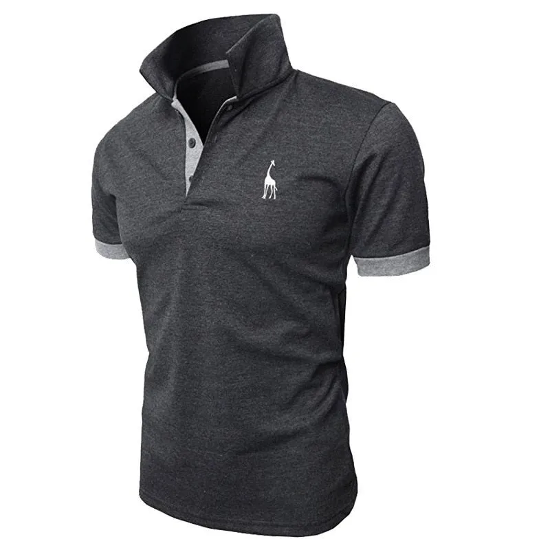 New 2021 Fashion Summer T Shirt Men Short Sleeved Male Turndown Collar Casual Colors T-Shirts Men Clothing