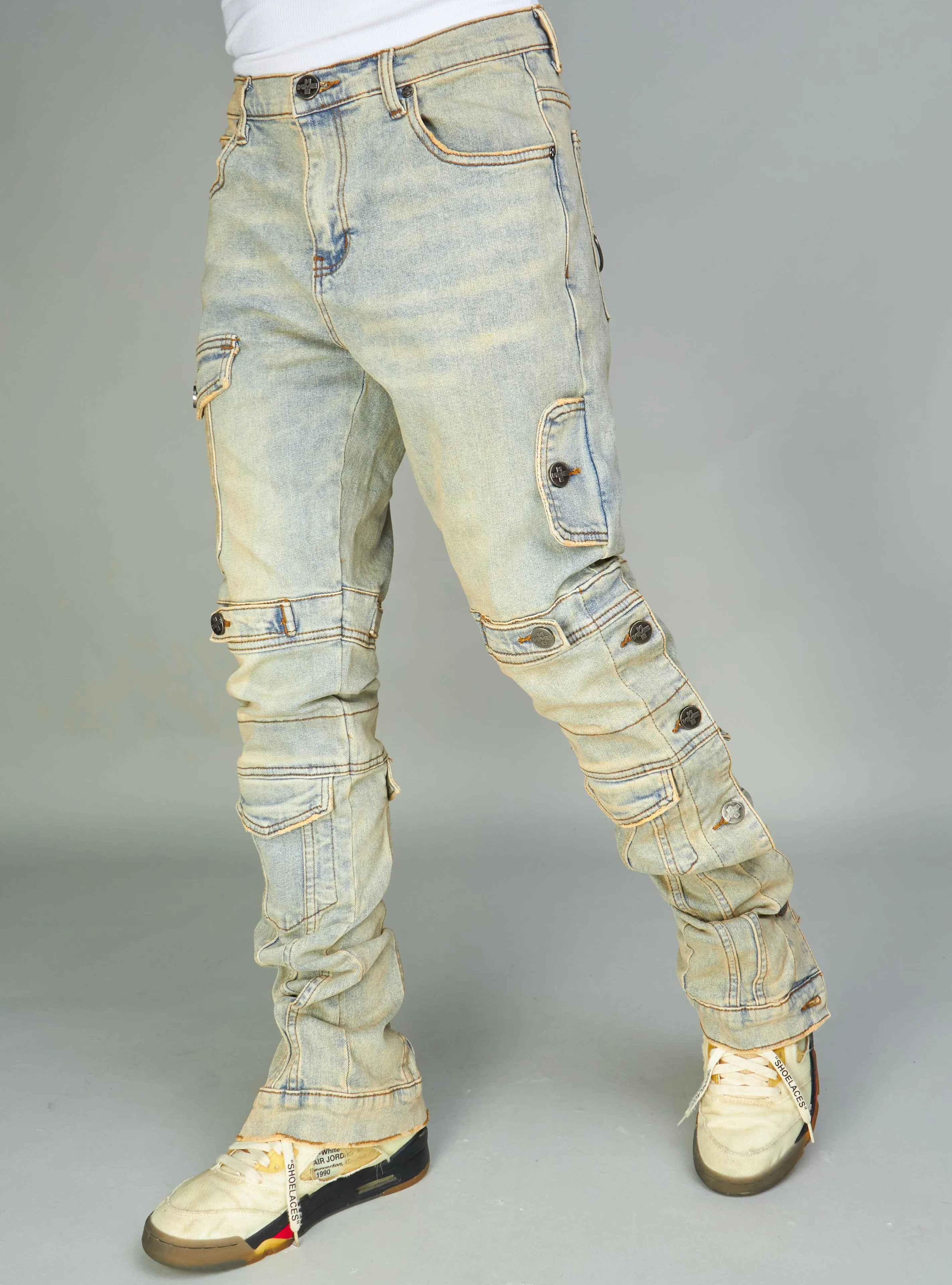 NME Jeans - Burr - Cargo Stacked - Vintage Wash - 502