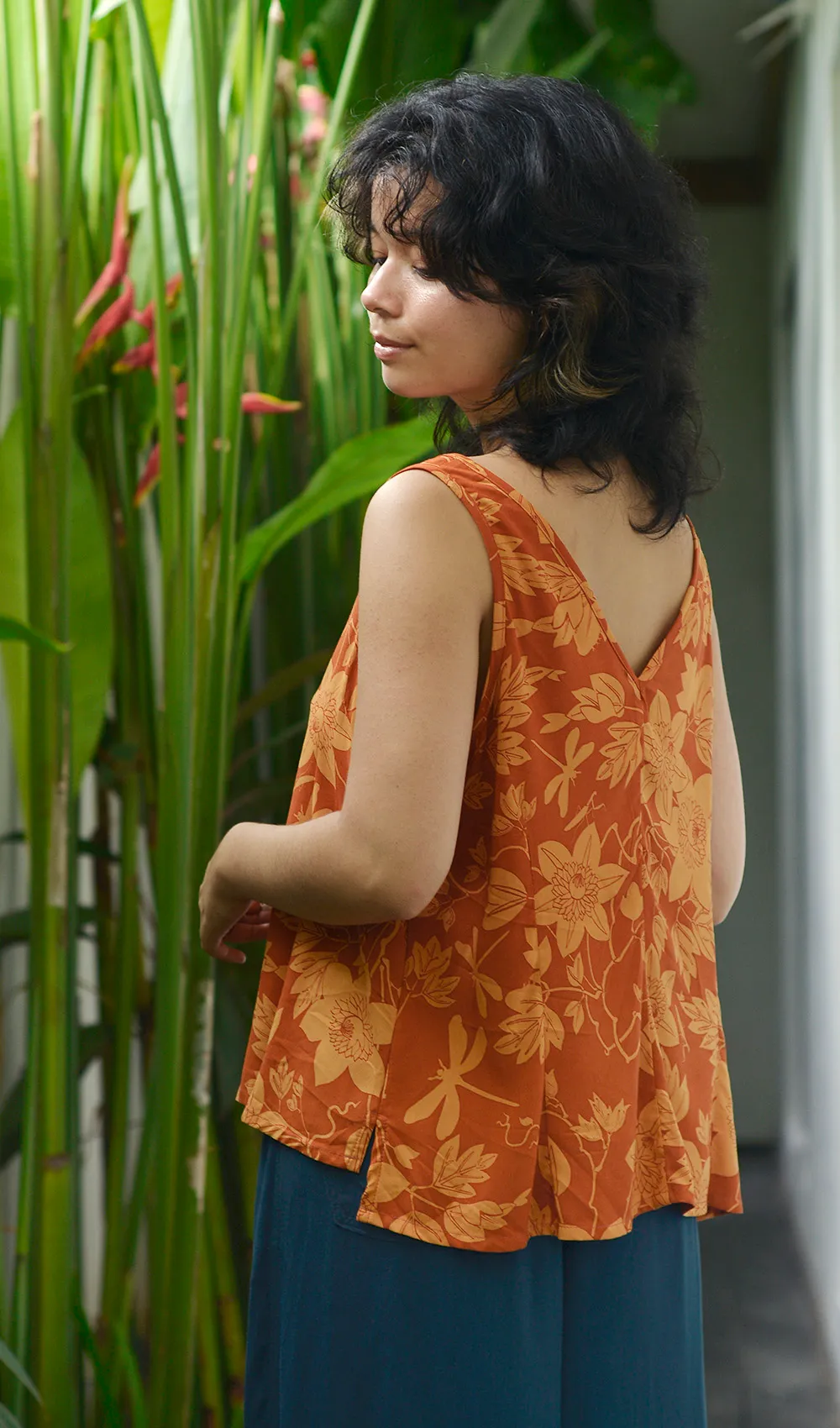 Passion Flower Spice Semi-Swing Top, 2 sizes - SALE CLOTHING & KIDS