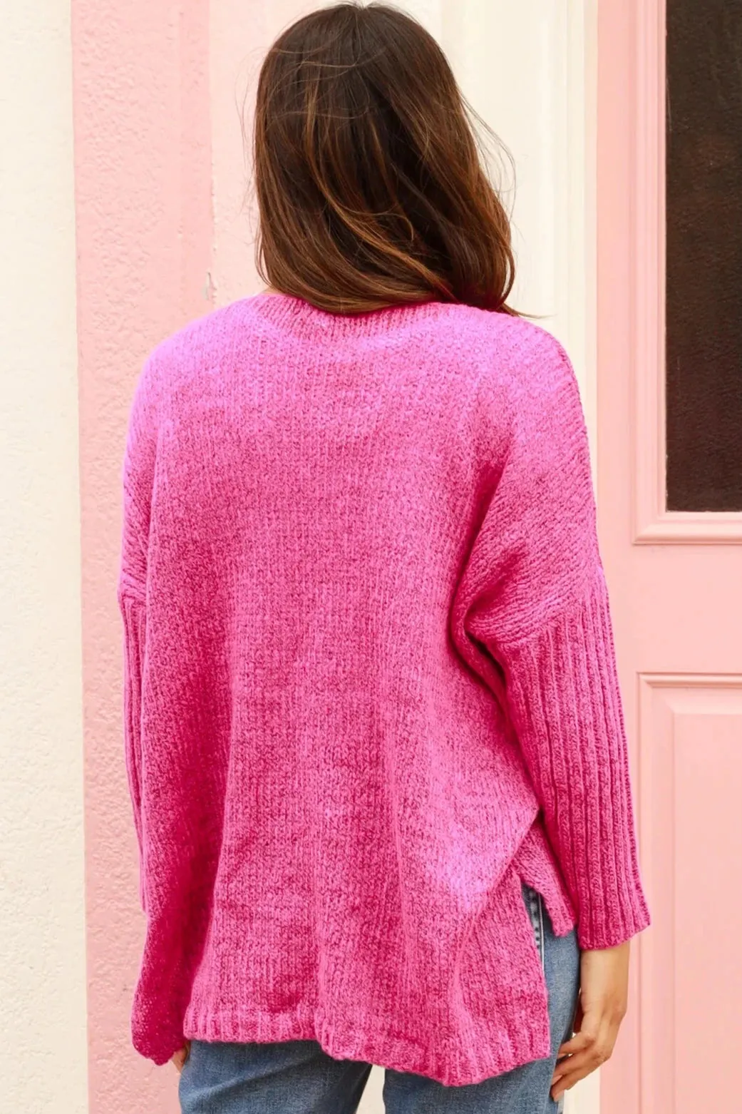 POZY KNIT JUMPER PINK