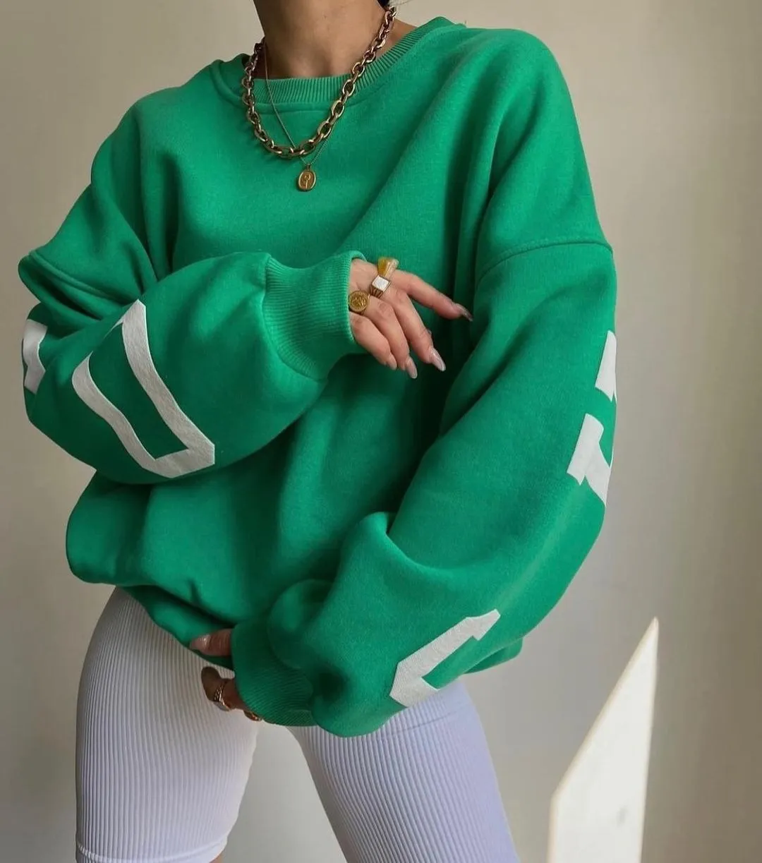 Printed Thickened Versatile Sweater