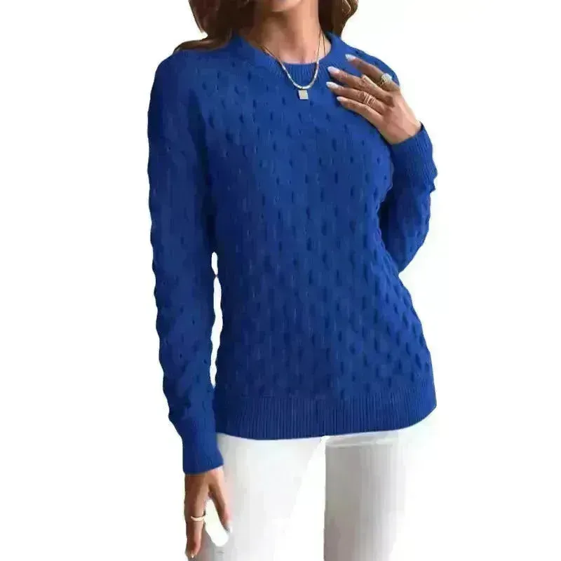 Pullover Round Neck Long Sleeves Knitwear Cashmere sweater Top women