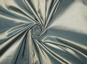 Pure SILK TAFFETA FABRIC Sea Green with Light Gold Shot TAF33[3]