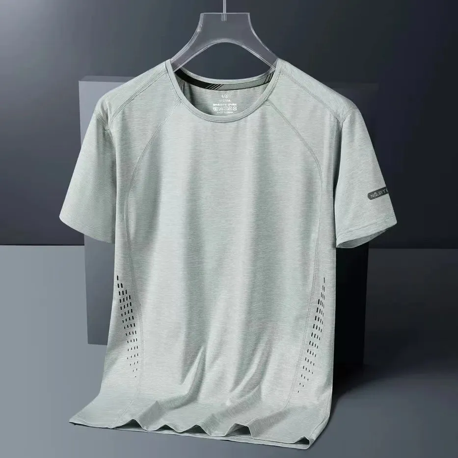 Quick-Dry GYM Sports Streetwear Fashion Oversized 6XL T Shirt Japan T-Shirt Black Grey 2024 Summer Short Sleeves Top Tees Tshirt