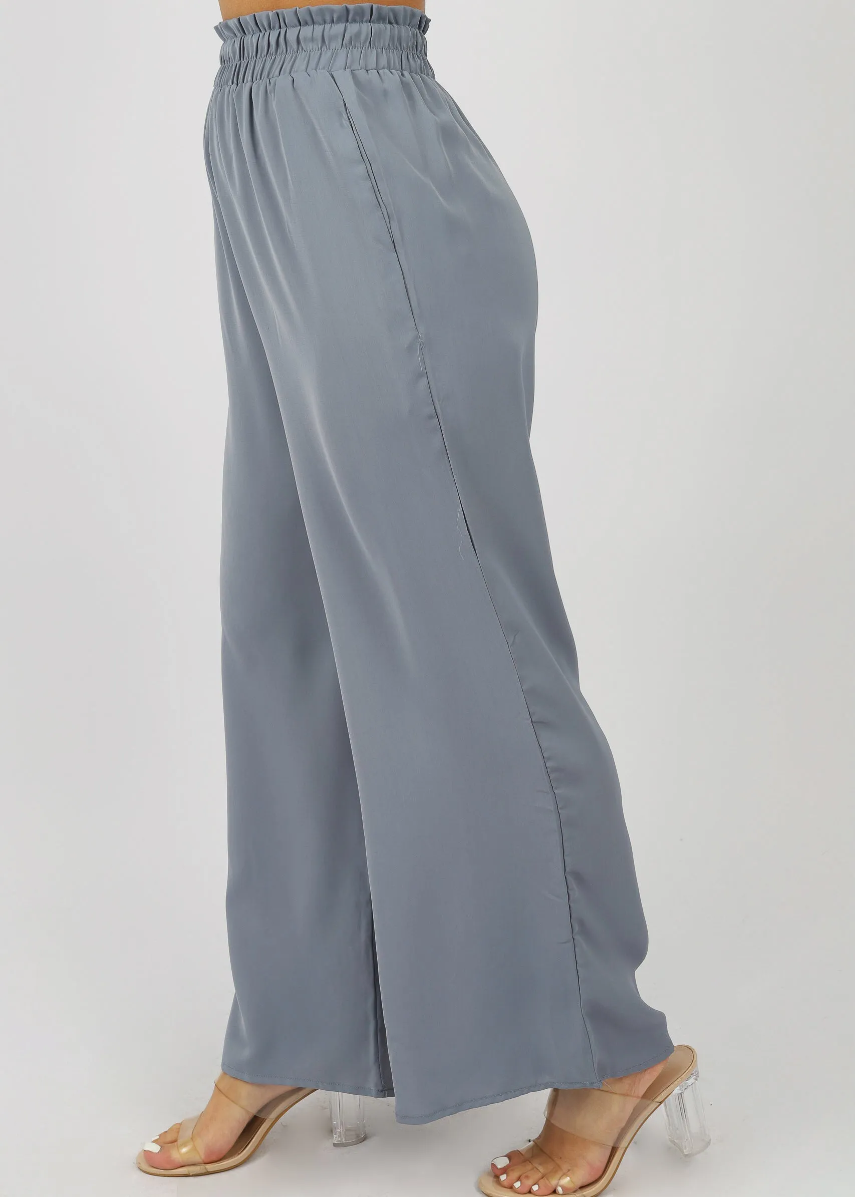 Satin Wide Leg Pants