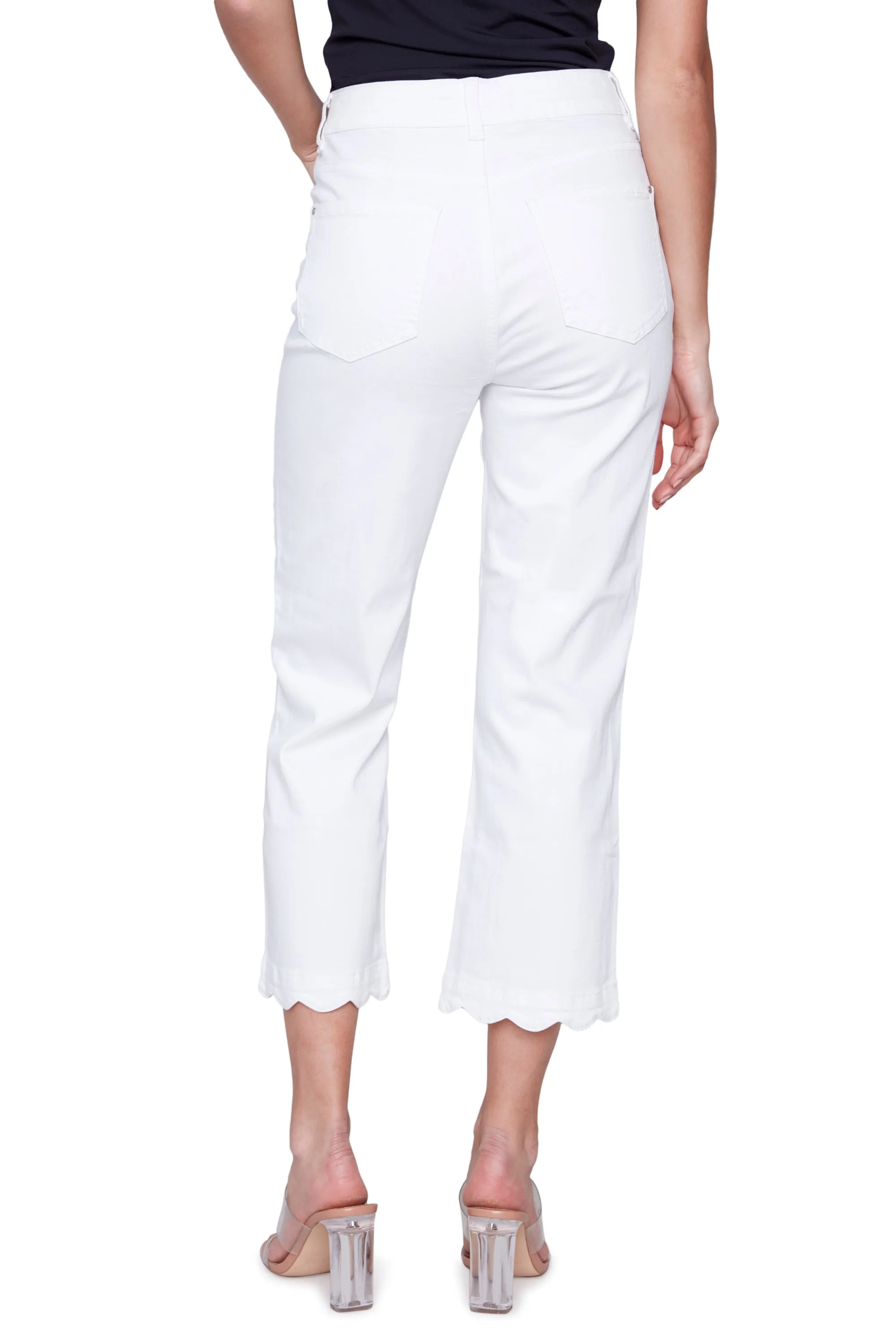 Scalloped Hem Jeans