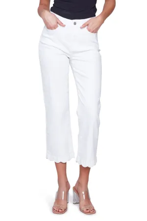 Scalloped Hem Jeans