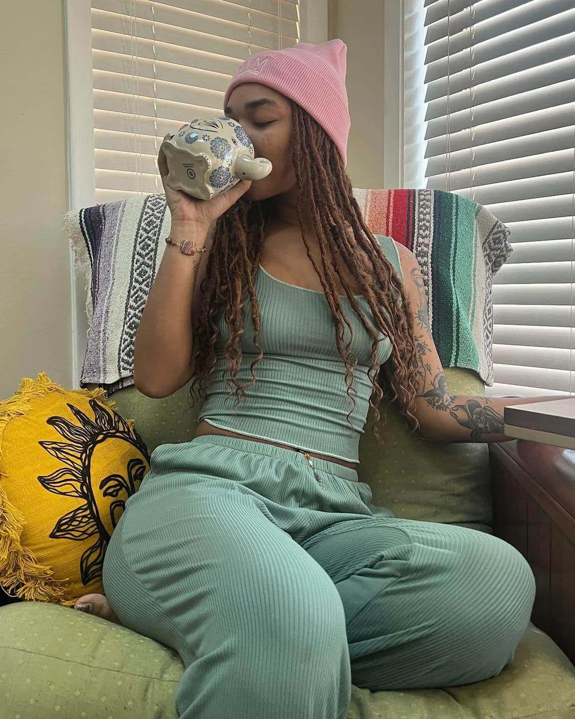 Sea Spray Ribbed Lounge Tank