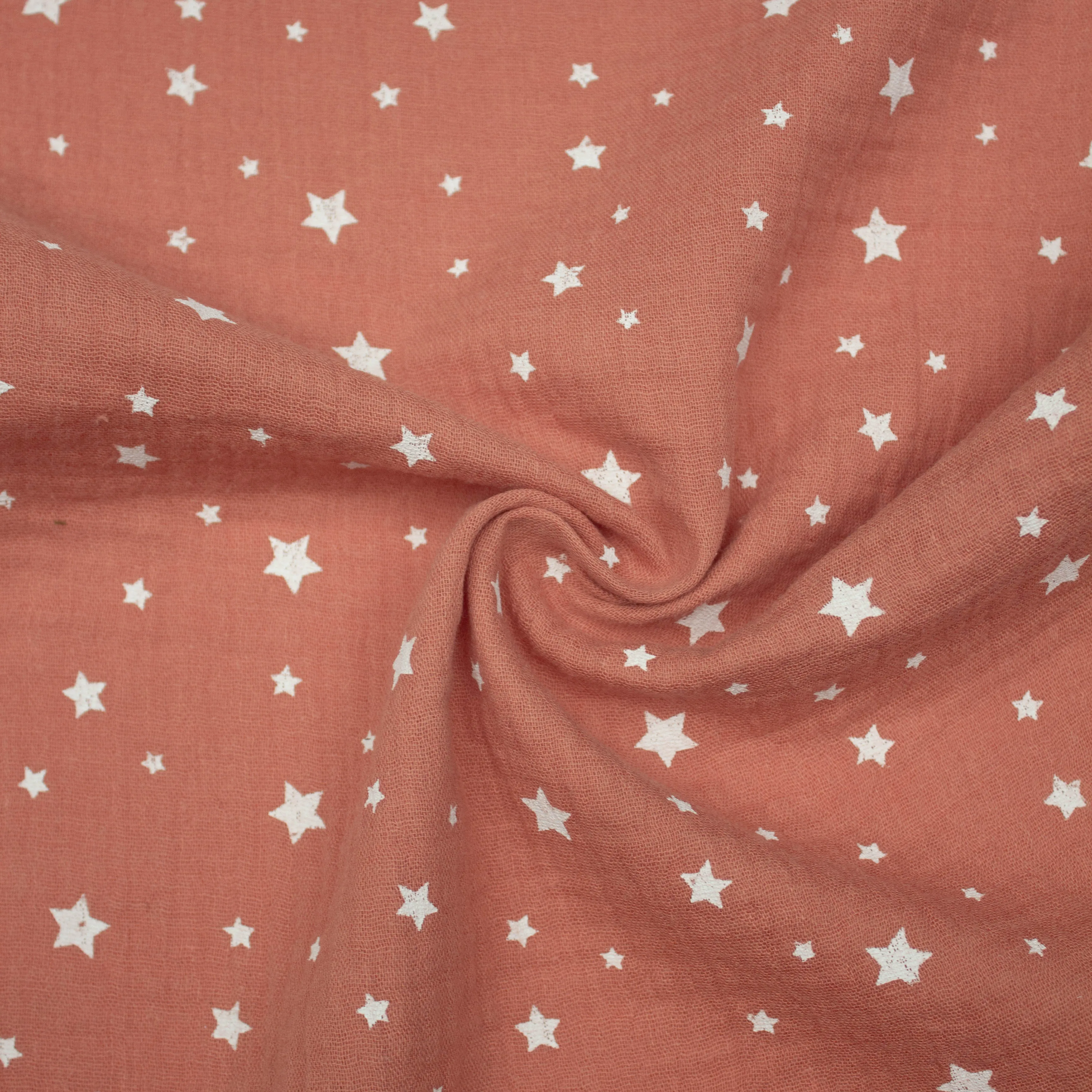 Shan Pink Cotton Double Gauze Stars