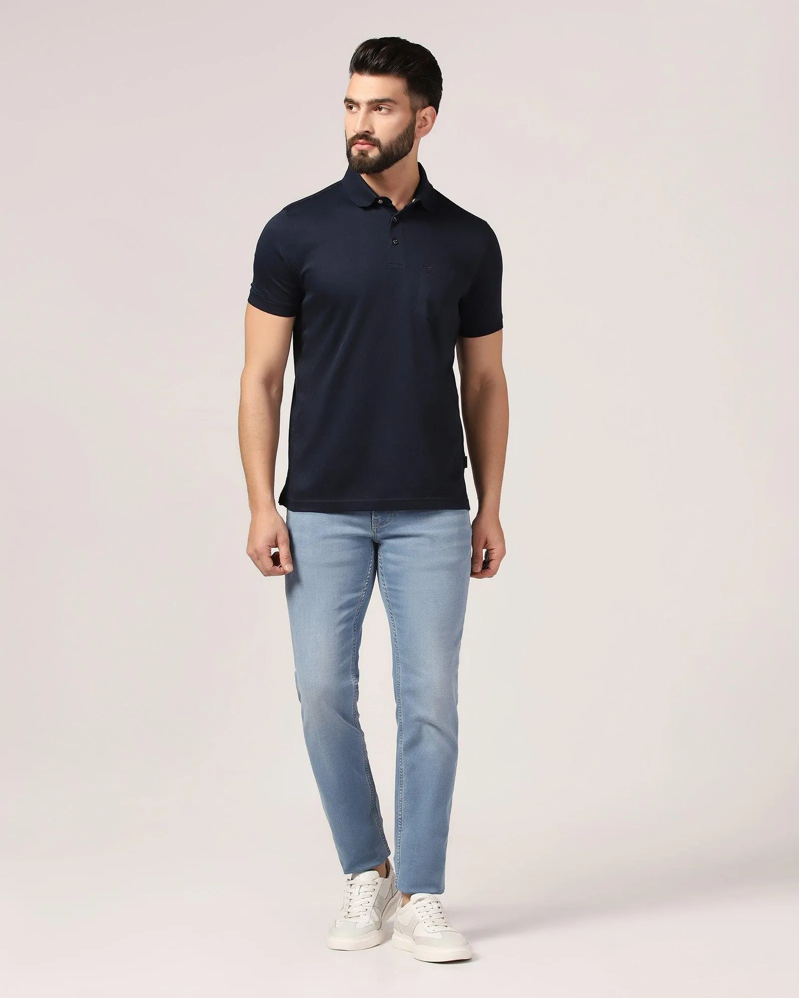 Slim Comfort Buff Fit Indigo Textured Jeans - Cruz