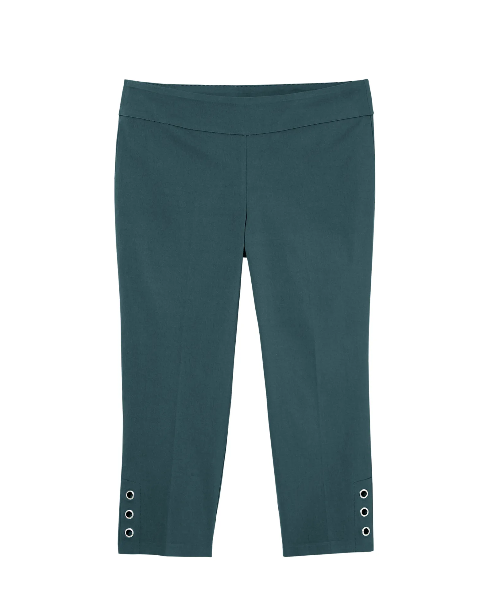 Sofia Ankle Pant with Grommet Detail | Teal