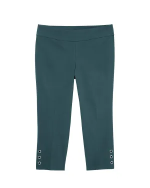 Sofia Ankle Pant with Grommet Detail | Teal
