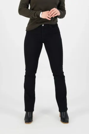 Straight Leg Full Length Jean - 5937 - Black Denim