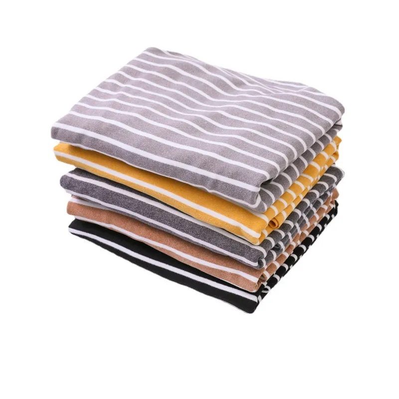 Striped Cation Matching Women Half-Height Collar Warm Matching Knitted Tops Outerwear