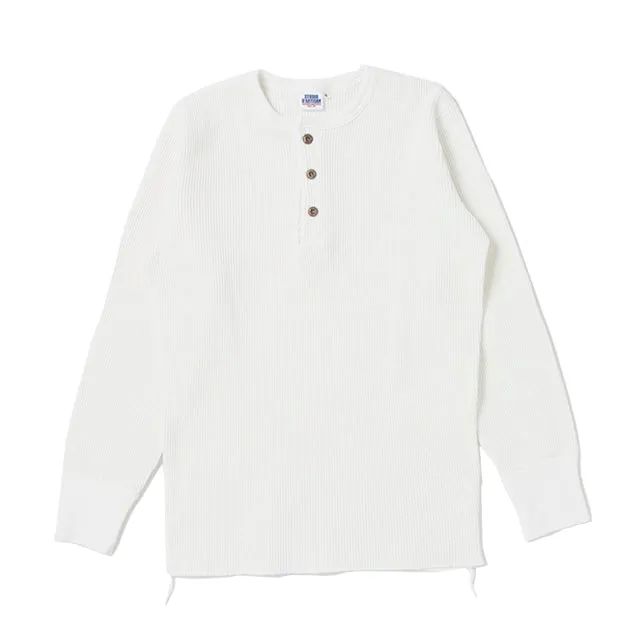 Studio D'Artisan L/S Heavy Thermal Henley (White)