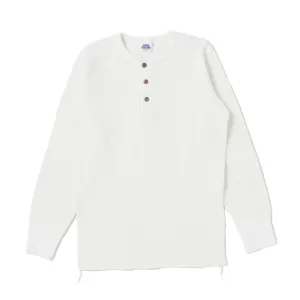 Studio D'Artisan L/S Heavy Thermal Henley (White)