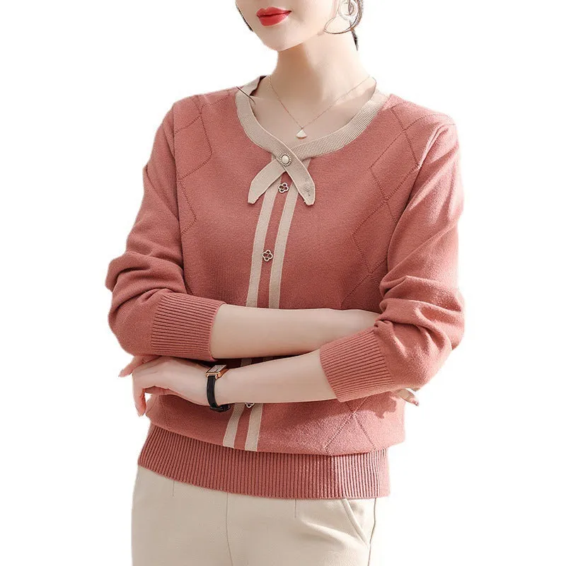 Temperament Knitted Shirt Spring And Autumn Sweater