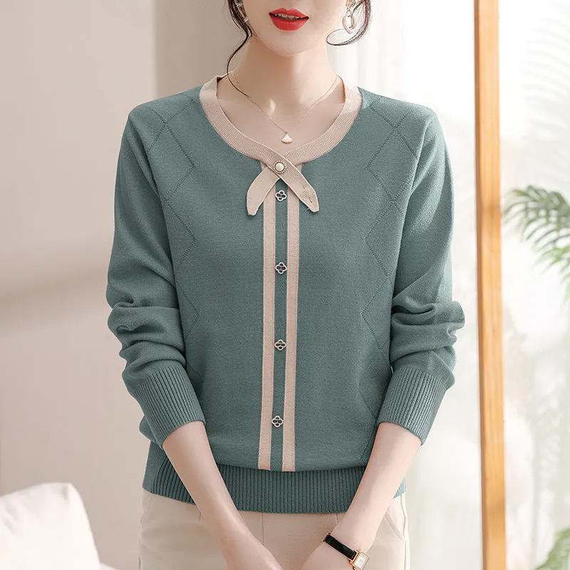 Temperament Knitted Shirt Spring And Autumn Sweater