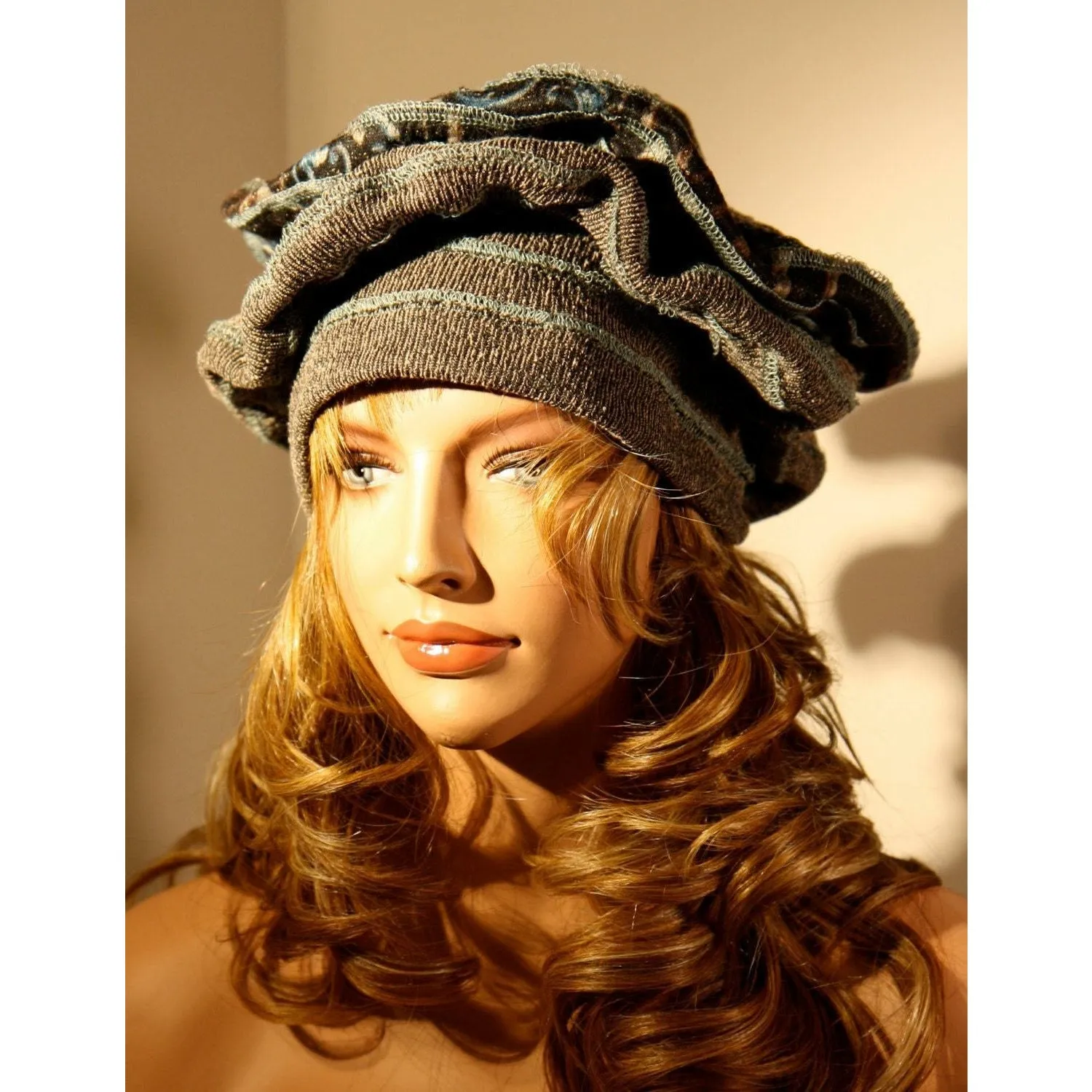 The point! Vegan re-purposed whimsical hat. Versatile. Free shipping mainland USA.