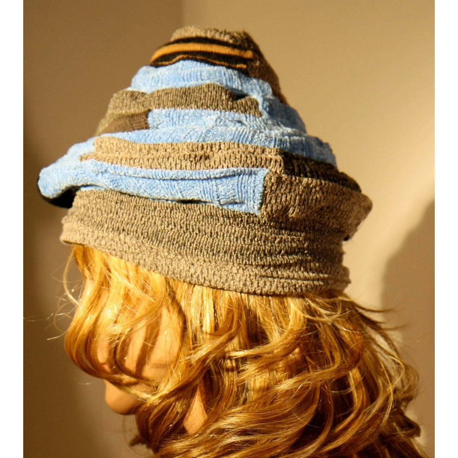 The point! Vegan re-purposed whimsical hat. Versatile. Free shipping mainland USA.