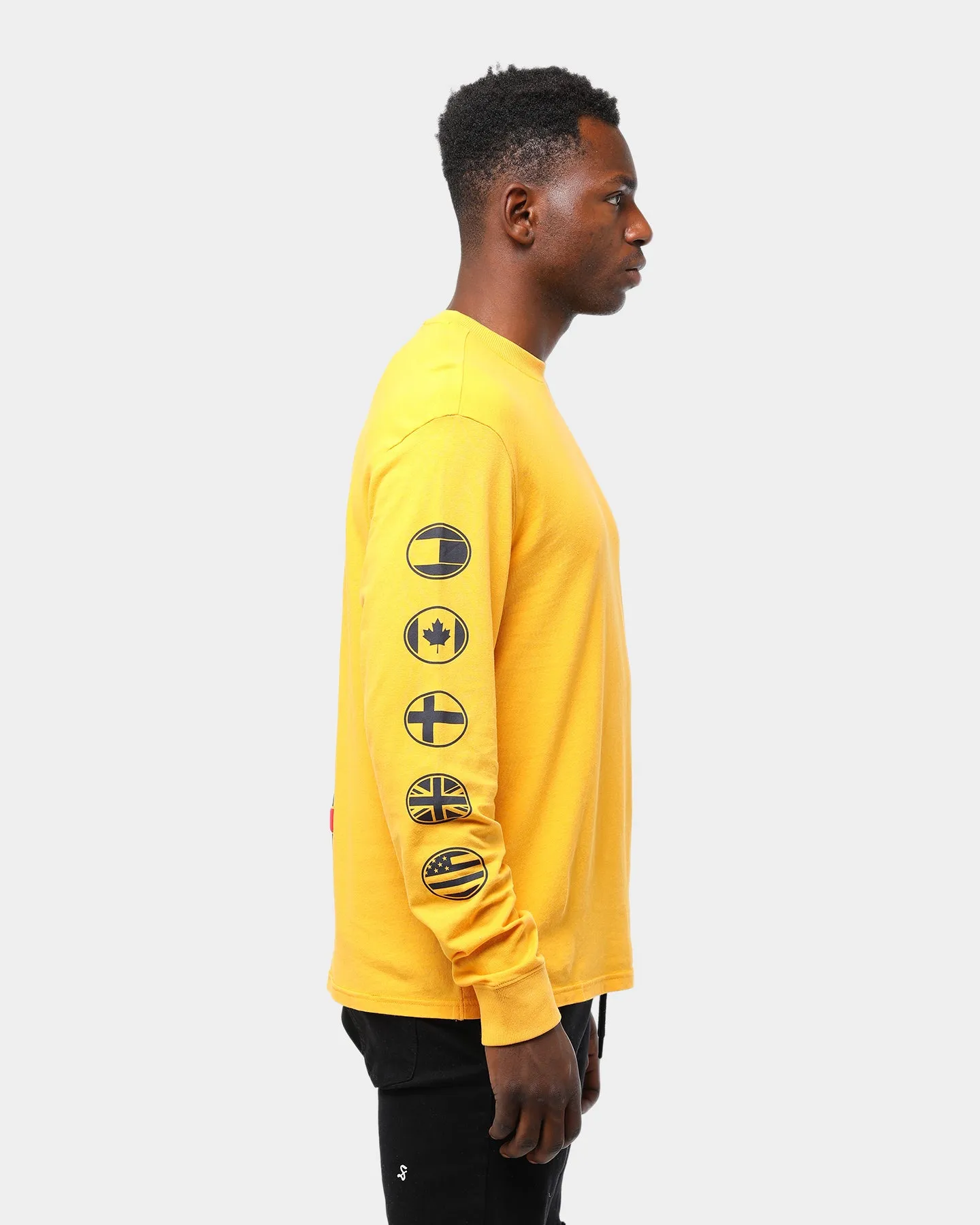 Tommy Jeans Men's TJM Bubbled Flags LS Tee Golden Glow