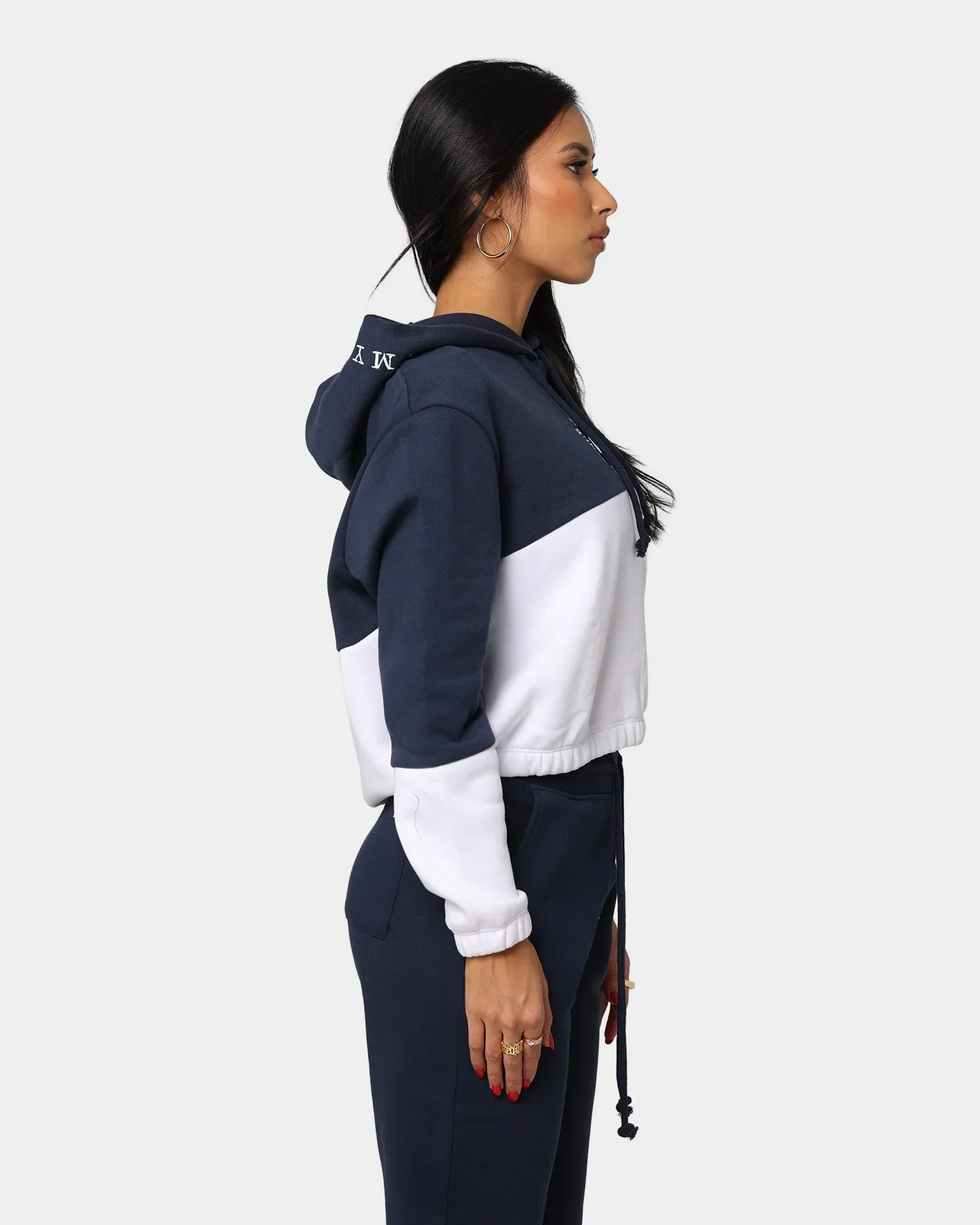 Tommy Jeans Women's Colour Blocked Cropped Hoodie White