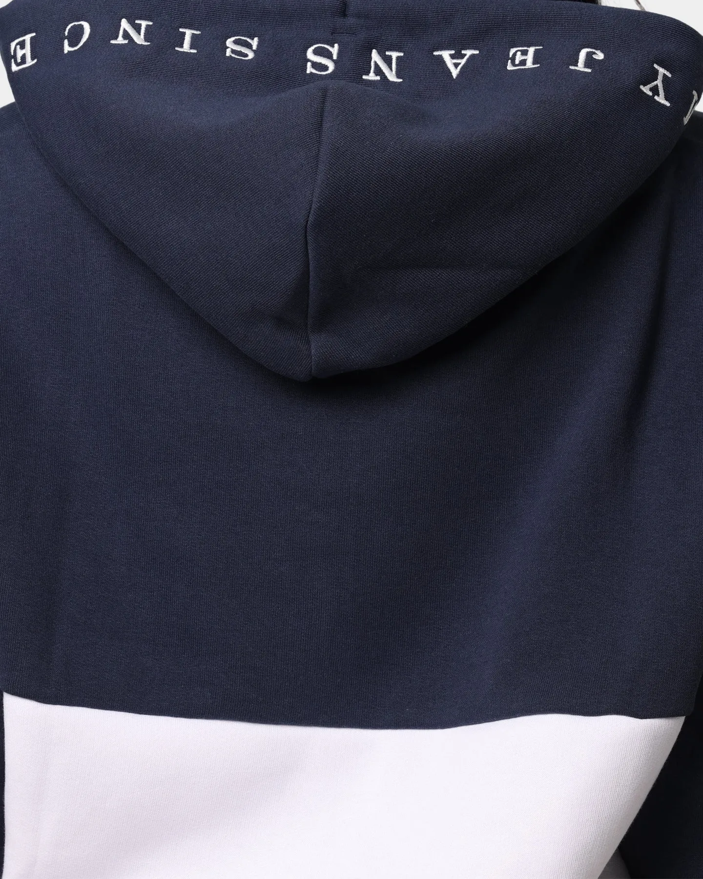 Tommy Jeans Women's Colour Blocked Cropped Hoodie White
