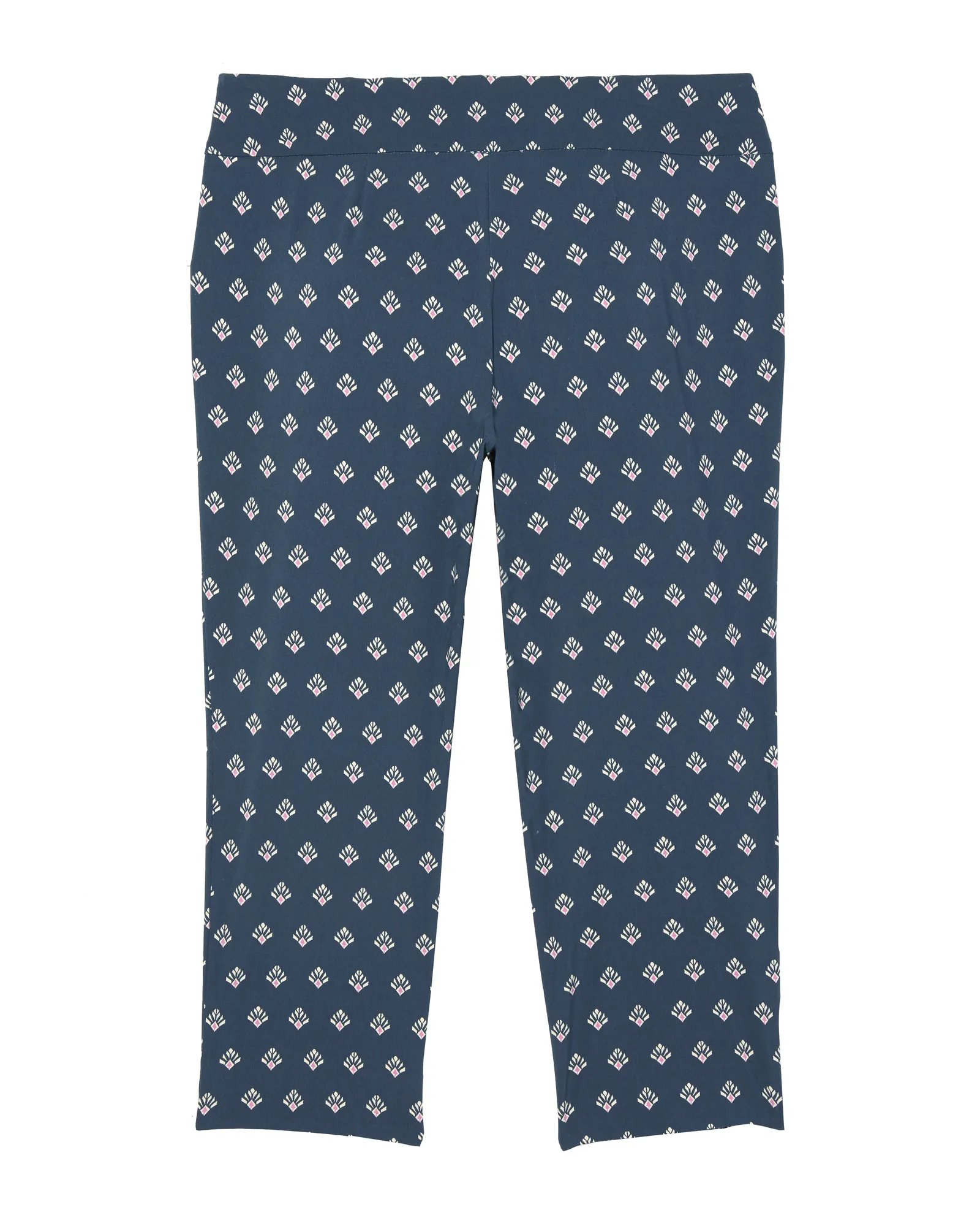 Turin Printed Ankle Pant | Navy / Pink