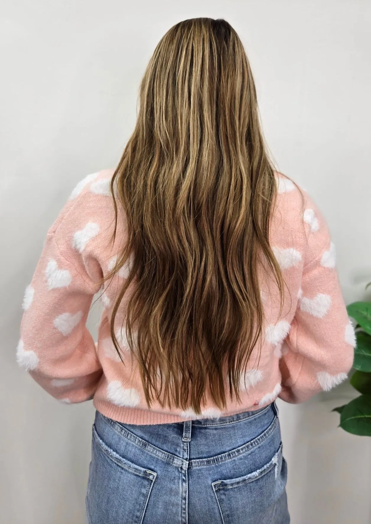 TWIC BLUSH HEART SWEATER