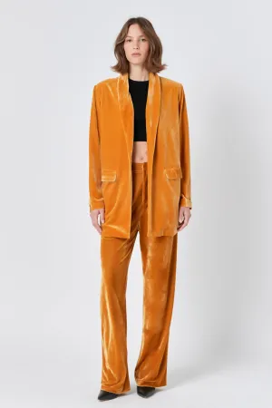 Velvet Wide Leg Pants