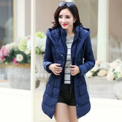 Warm Thick Long Women's Hoodie Coat