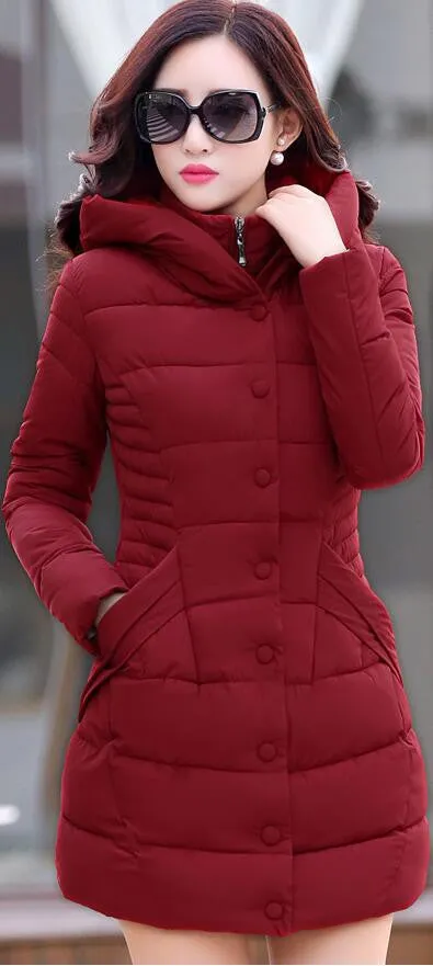 Warm Thick Long Women's Hoodie Coat