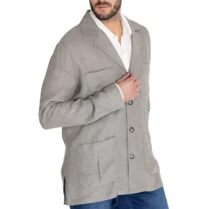 WIAOFELLAS  -  Mens Clothing 2025 Spring Autumn Casual Loose Suit Jacket Fashion Men'S Tops Gray Single-Breasted Design Long-Sleeved Tops Men