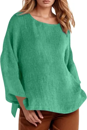 Women Buttons Cotton Linen Short Sleeve T Shirt Summer Henley Casual Plus Size Tunic Tops V-Neck Loose Tshirts
