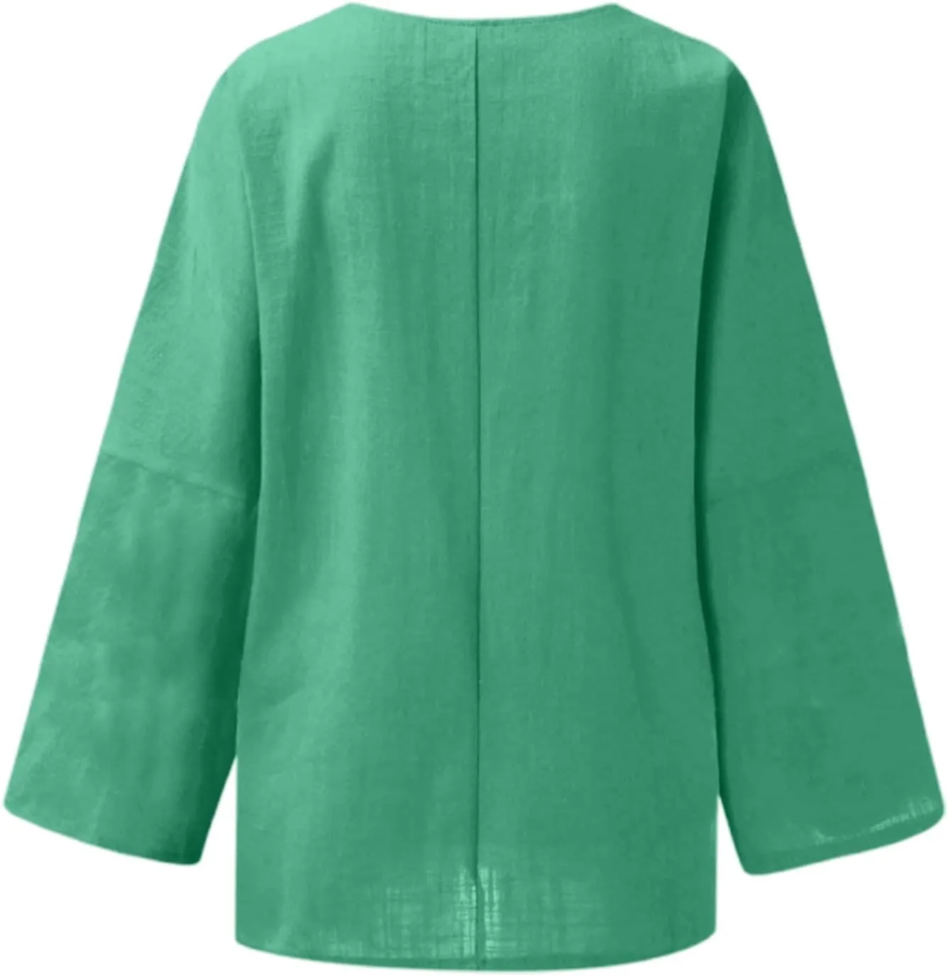 Women Buttons Cotton Linen Short Sleeve T Shirt Summer Henley Casual Plus Size Tunic Tops V-Neck Loose Tshirts