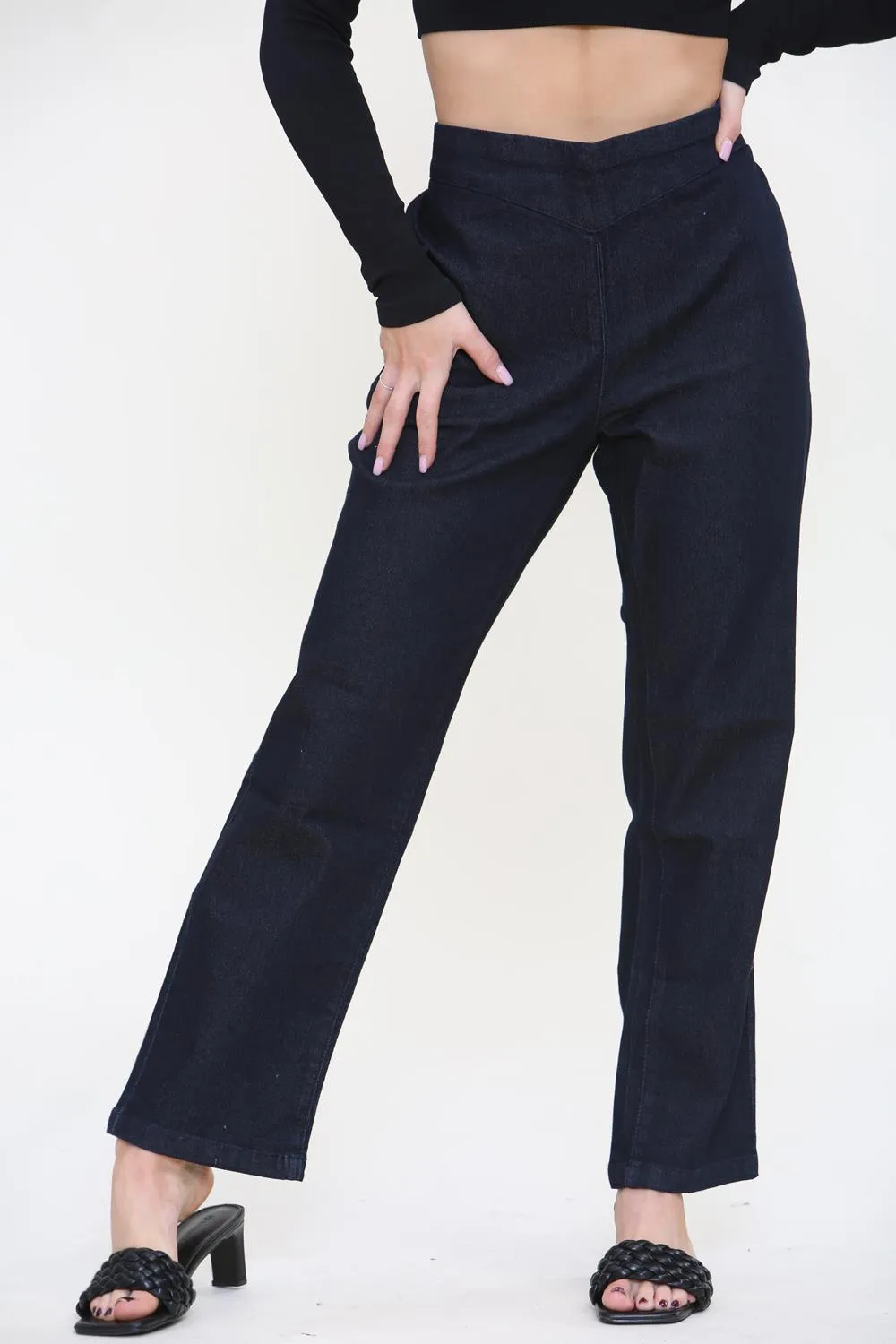 Women Indigo Straight Jeans - UK8 X 29L