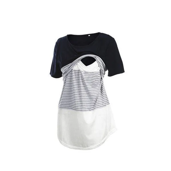 Women Maternity Breastfeeding Tee Nursing Tops