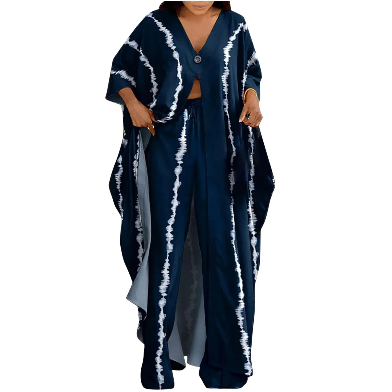 Women's 2 Piece Sweatsuit Open Front One Button 5241