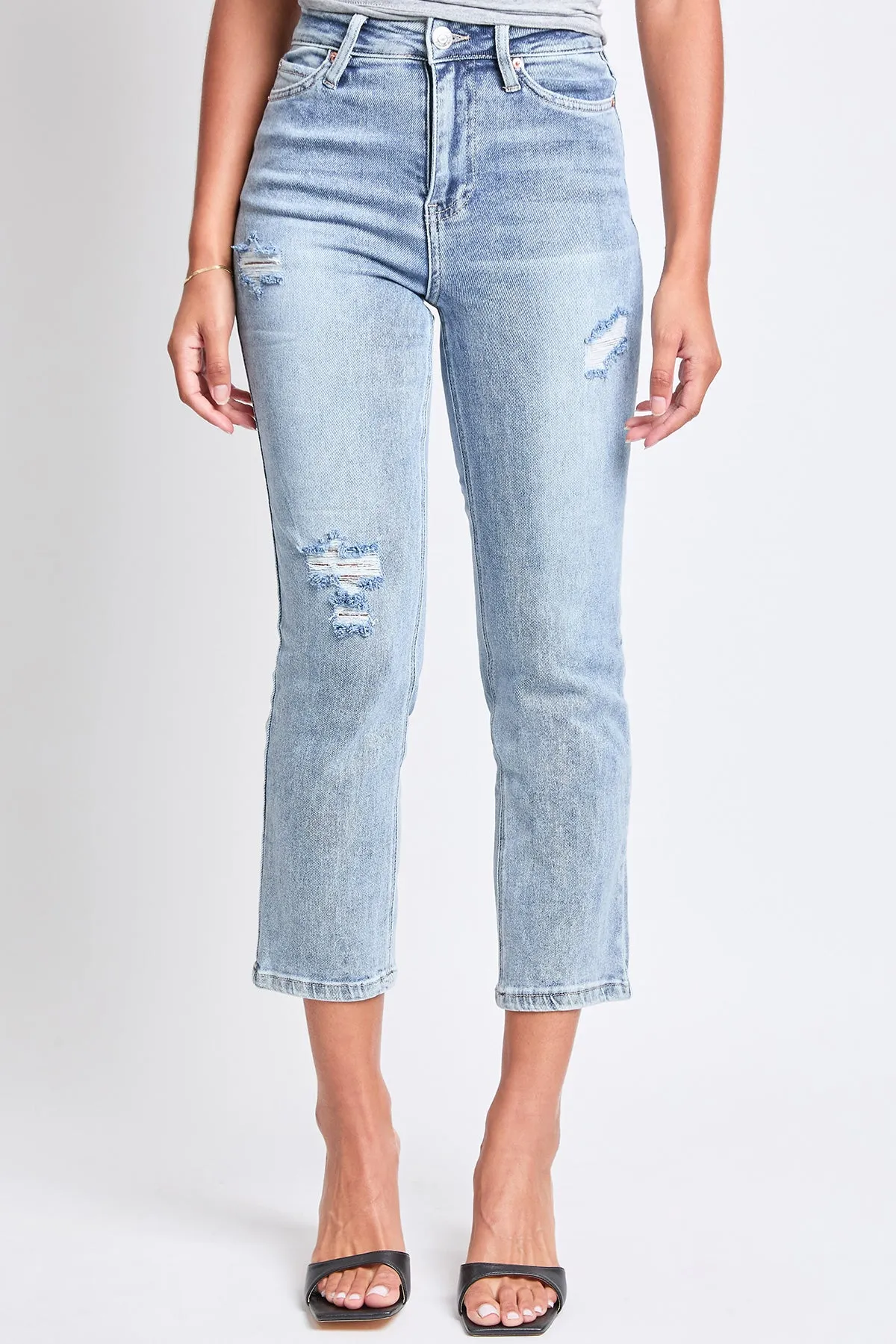 Women's Luxe High Rise Vintage Stretch Straight Leg Jeans
