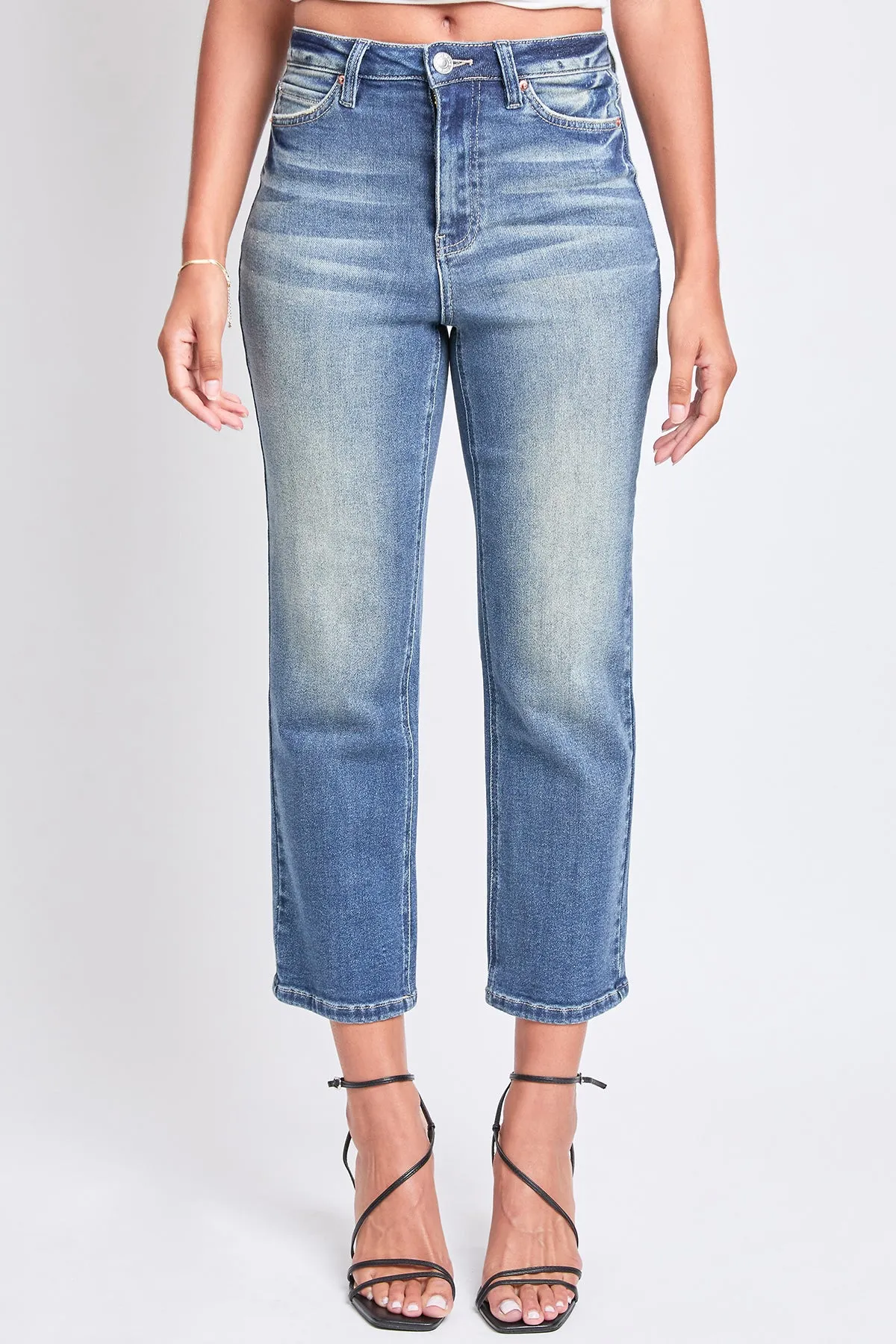 Women's Luxe High Rise Vintage Stretch Straight Leg Jeans