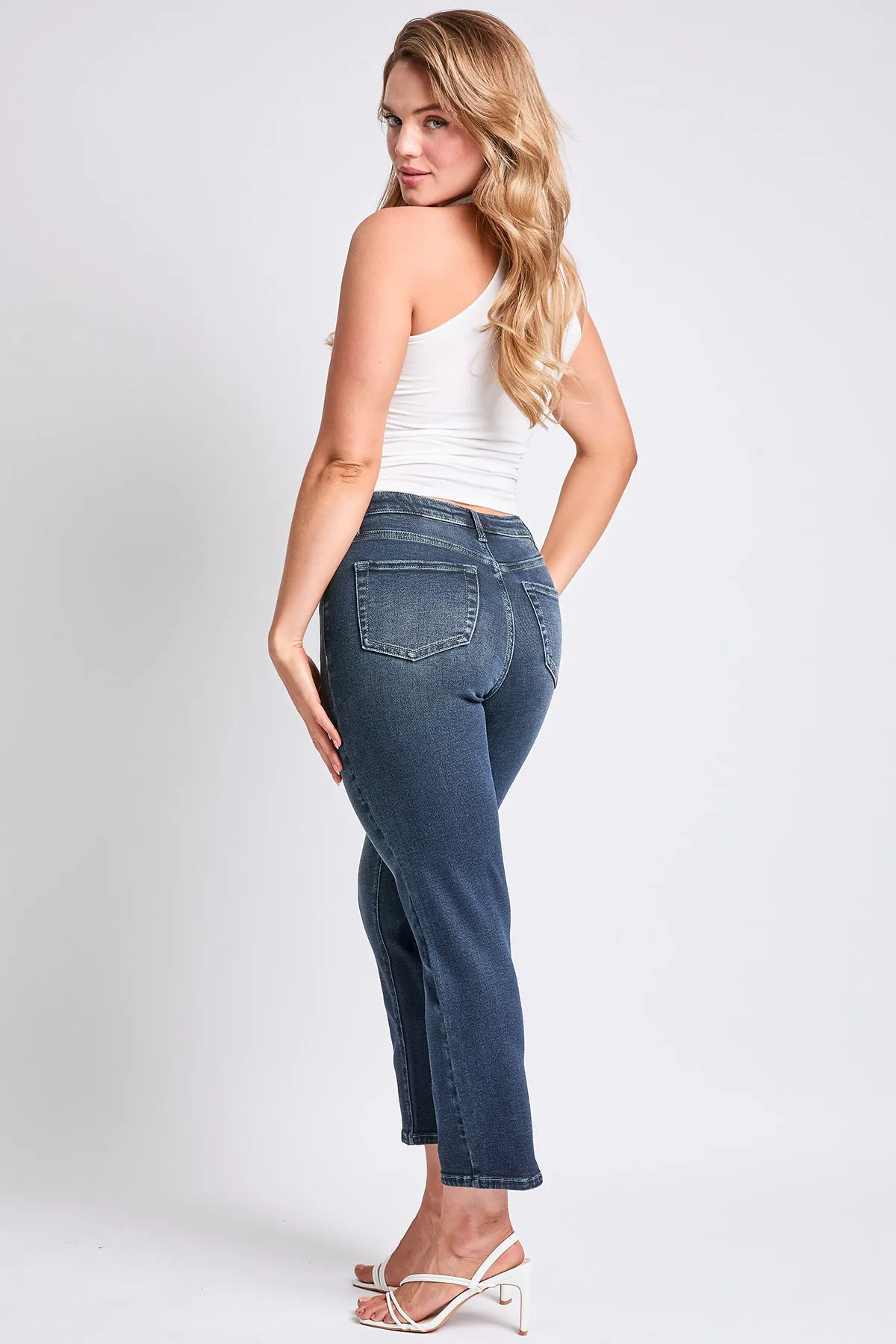 Women's Luxe High Rise Vintage Stretch Straight Leg Jeans